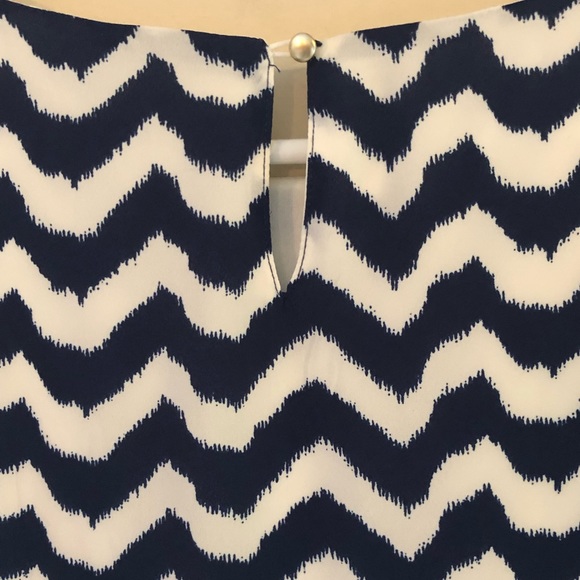 Navy & White Chevron Dress - Picture 4 of 4